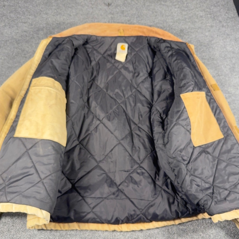 Vintage 90s Carhartt J02 Arctic Jacket Quilt Lined Union Made Detroit Large - Picture 3 of 16